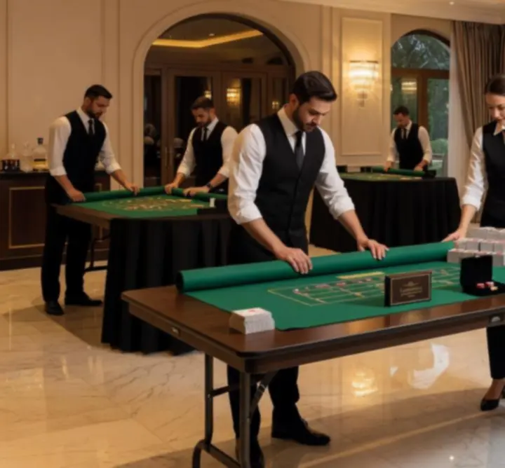Στήσιμο mobile casino event σε πολυτελή βίλα